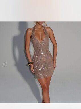 Babyboo Starla Mini Dress Gold